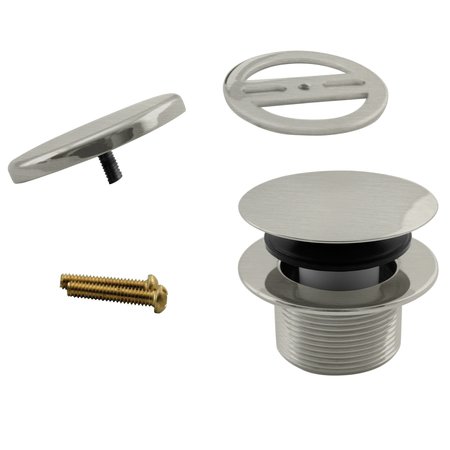 Westbrass Mushroom Tip Toe Tub Trim Set W/ Floating Faceplate in Satin Nickel D398RK-07